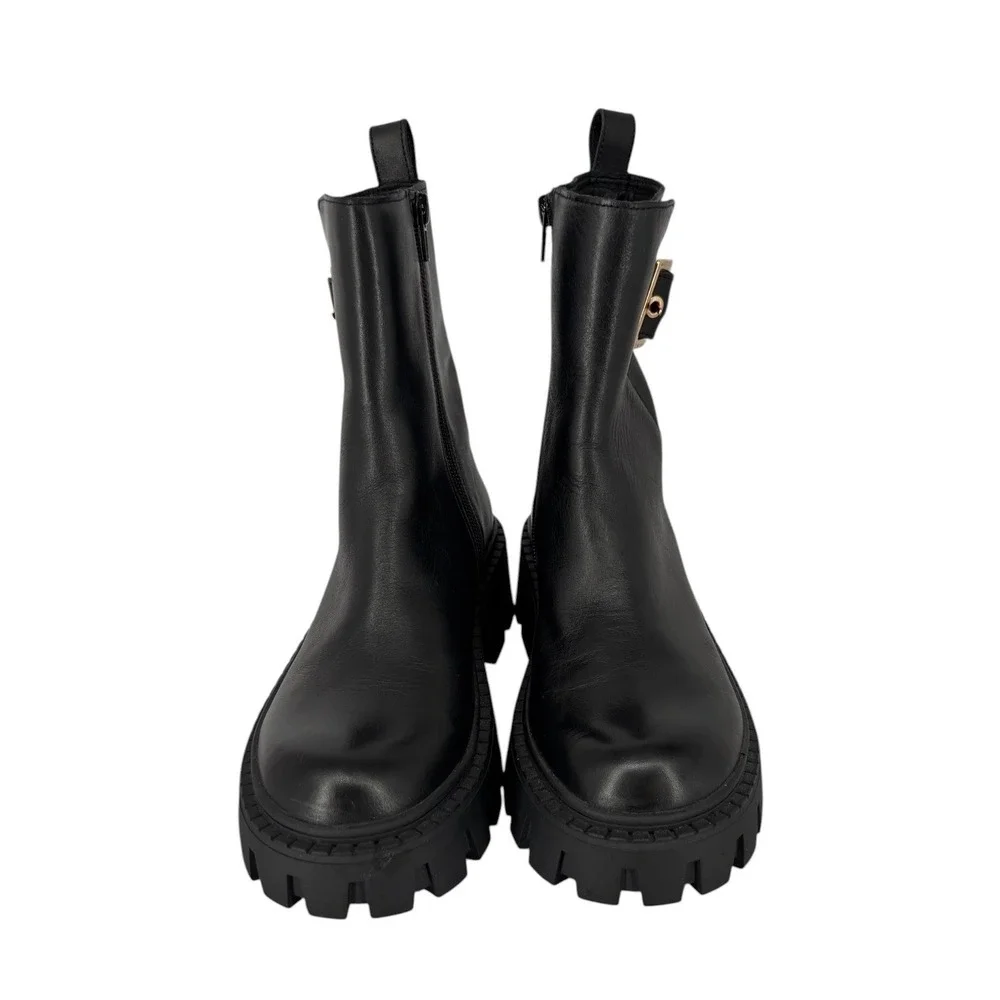 Steve Madden Sameera Boots Lug Sole Womens 6.5 Bikercore